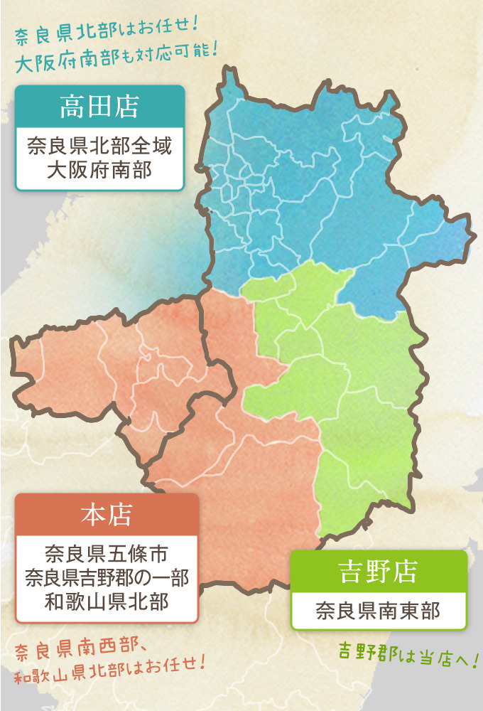 各店舗対応エリア